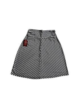 Faded Glory Skirt Black/White Striped Jersey Size S